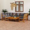 vidaXL Garden Lounge Set Dark grey cushions