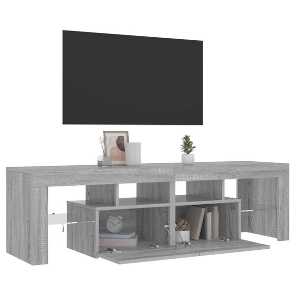 vidaXL TV Cabinet Grey sonoma Engineered wood 55.1 x 14.4 x 15.7 in