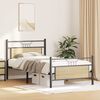 vidaXL Bed Frame Sonoma oak Engineered wood and steel 39.4 x 78.7 in