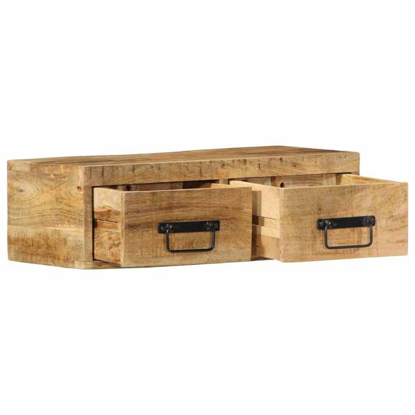 vidaXL Wall-mounted TV Cabinet Solid Rough Mango Wood Solid Mango Wood