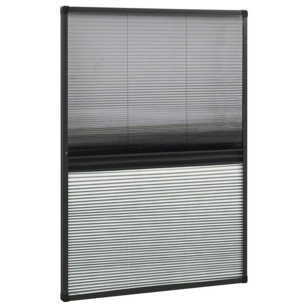 vidaXL Window Screen Anthracite frame, Black mesh, White shade
