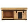 vidaXL TV Cabinet Natural Mango Wood Solid Mango Wood Sliding Components