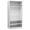 vidaXL Wardrobe High gloss white Engineered wood Compact Wardrobe