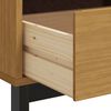 vidaXL TV Cabinet Oak finish Solid pine wood, plastic