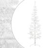 vidaXL Artificial Half Christmas Tree White PVC, Steel Slim