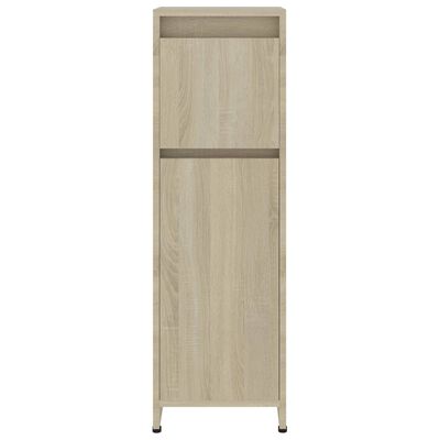 vidaXL Bathroom Cabinet Sonoma Oak 11.8"x11.8"x37.4" Engineered Wood