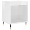 vidaXL Bedside Cabinet High gloss white Engineered wood, Metal Medium