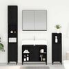 vidaXL Bathroom Furniture Set 3 pcs Black oak Engineered wood