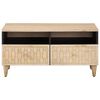 vidaXL Coffee Table Bleach Natural Solid Mango Wood, Engineered Wood