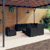 vidaXL Garden Lounge Set Black