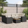 vidaXL Garden Sofa Set Black, Cream White