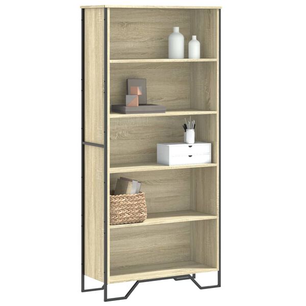 vidaXL Book Cabinet Sonoma Oak Engineered wood Tall Book Cabinet