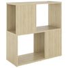 vidaXL Book Cabinet Sonoma Oak Engineered Wood Book Cabinet Rectangular
