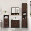 vidaXL Bathroom Furniture Set Brown Oak Engineered wood, metal, glass