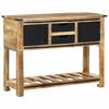 vidaXL Console Table Natural Mango Wood Solid Mango Wood 39.4x13.8x29.5 in