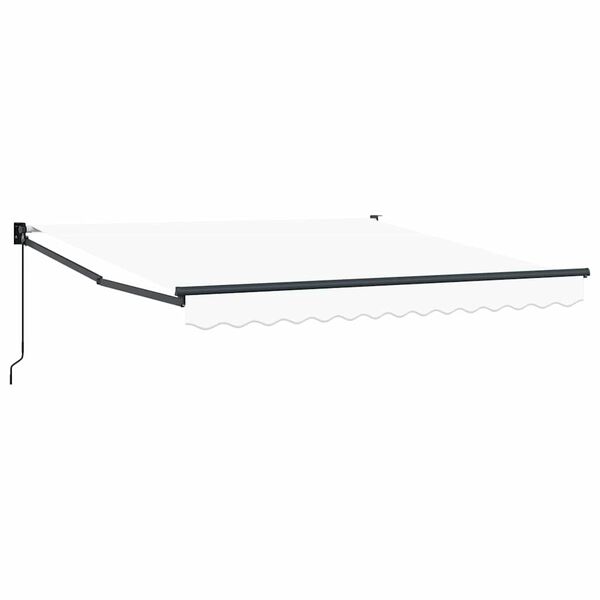 vidaXL Retractable Awning Manual White 137.80 x 98.43 in