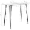 vidaXL Bar Set White table, Grey stools MDF, powder-coated metal, PP