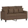 vidaXL 2 Piece Sofa Set with Cushions Brown Fabric