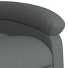 vidaXL Massage Recliner Chair Dark Grey Polyester, Metal, Plywood Medium