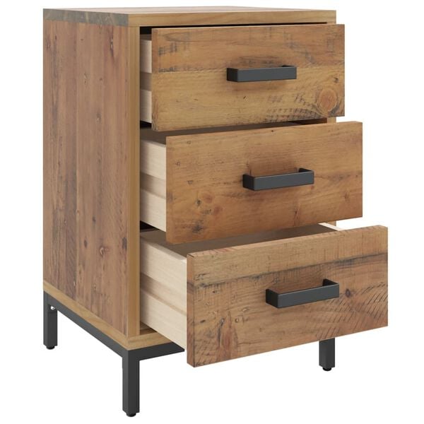 vidaXL Bedside Cabinet Set of 2 Brown