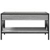 vidaXL Coffee Table Grey Sonoma Engineered Wood, Glass, Metal Medium