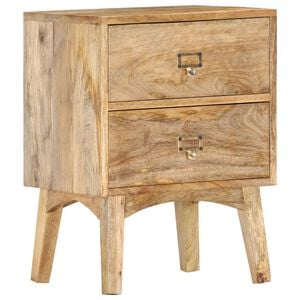 vidaXL Bedside Cabinet Natural Wood Solid Mango Wood Medium