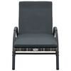 vidaXL Sun Lounger Anthracite PE rattan 78.7 in long and 25.6 in wide