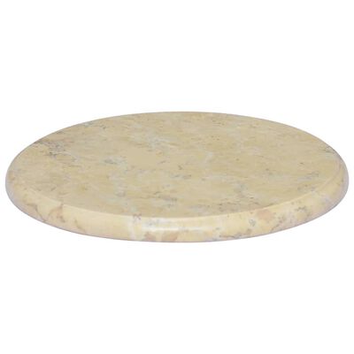 vidaXL Table Top Cream Ø15.7"x1" Marble