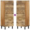 vidaXL Highboard 15.7"x13"x43.3" Solid Wood Mango