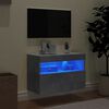 vidaXL TV Wall Cabinet Concrete Gray Engineered Wood Medium