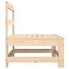 vidaXL Garden Middle Sofa Natural wood color Solid pinewood and plywood