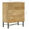 vidaXL Sideboard Brown Solid Mango Wood, Steel 23.6 x 13.8 x 29.5 in