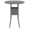 vidaXL Garden Dining Set Grey, Dark Grey Poly Rattan 3 Piece