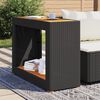 vidaXL Garden Side Table Black and brown