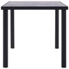 vidaXL Dining Table Black and concrete grey MDF and metal 63.0 x 31.5 in