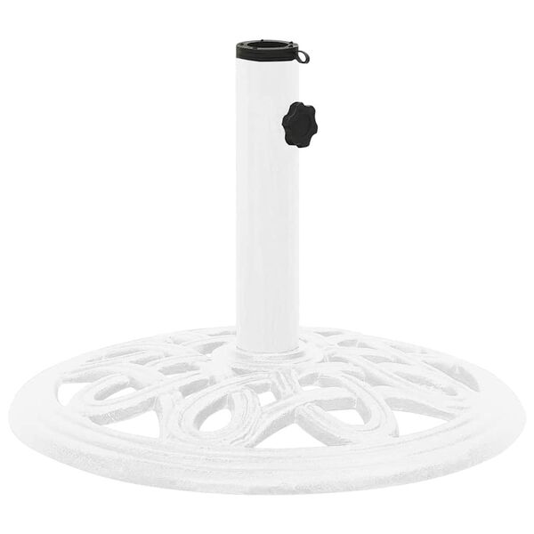 vidaXL Umbrella Base White Cast iron 15.7 in x 12.6 in Decorative Design
