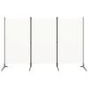 vidaXL 3-Panel Room Divider White 102.4"x70.9" Fabric