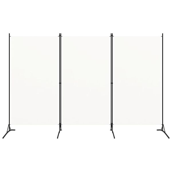 vidaXL 3-Panel Room Divider White 102.4"x70.9" Fabric