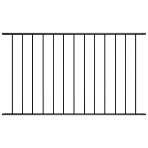 vidaXL Fence Panel Powder-coated Steel 5.6x3.8' Black