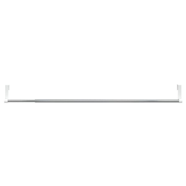 vidaXL Curtain Rail White Aluminum 24-41 inches length Extendable