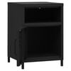vidaXL Nightstand Set of 2 Black Steel Nightstand Square Modern