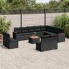 vidaXL Garden Sofa Set Black
