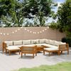 vidaXL Garden Lounge Set Cream Solid Acacia Wood Modular