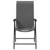 vidaXL Garden Chair Set of 4 Grey PE Rattan & Powdered Steel Foldable