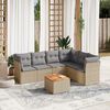 vidaXL Garden Sofa Set Beige and Light Grey