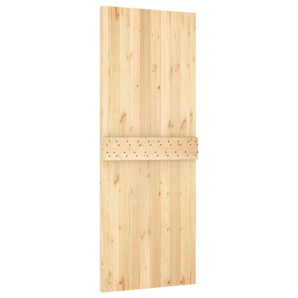 vidaXL Sliding Door with Hardware Set 31.5x82.7" Solid Wood Pine
