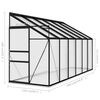 vidaXL Greenhouse Anthracite and Transparent Aluminum, PC Board Large
