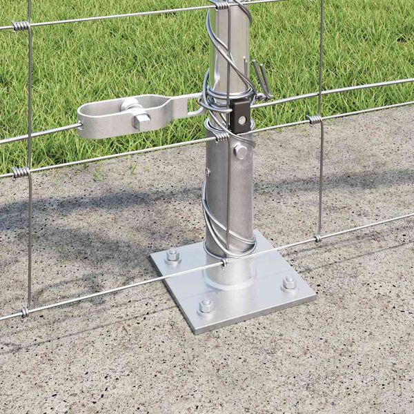 vidaXL Fence Post Galvanized 164.04 x 3.28 ft Steel