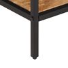 vidaXL Console Table Natural wood, Black Solid rough mango wood, Iron