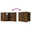 vidaXL Wall-mounted TV Cabinet Set of 5 Smoked oak Engineered wood